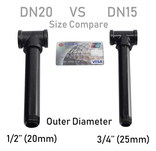 4 Pack Dn20 (3/4-inch) 3-way Pipe Fitting, Malleable Dn...