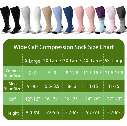 Calcetines De Compresión Levsox Plus De 15 A 20 Mm Hg Para M