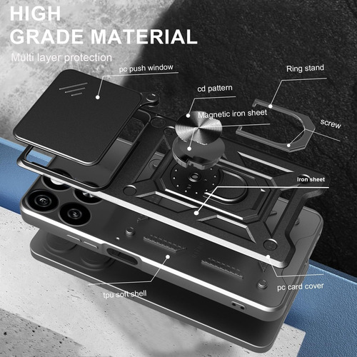 Funda Para Zte Blade A55/a35 Con Uso Rudo Carcasa Case+2mica