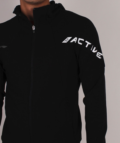 Imagen 2 de 4 de Li-ning Sudadera Original Con Capucha Cierres Neg Cotton Fpx