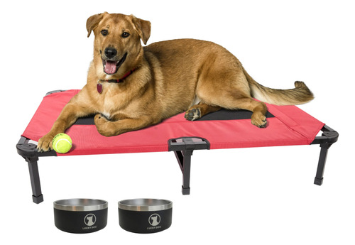 Lucky Dog 42 L Comfort Cot Elevated Pet Bed | Ballistic Fab.