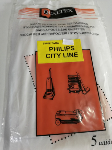 Bolsa Para Aspiradora Philips Modelo City Line X 5 Unidades