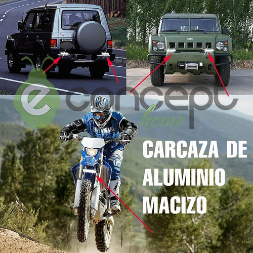 Reflector Led Cree 12v 24v 50w Barra Luz Flood Moto Arenero