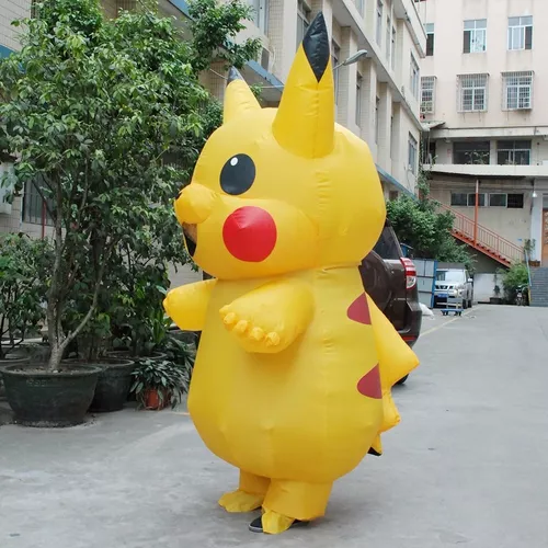 Fantasia Pikachu Inflável Pokemon Infantil Cosplay Pokemon