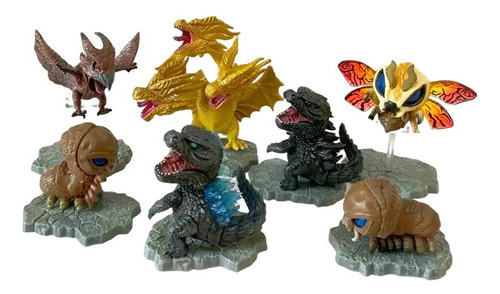 7 Figuras De Godzilla Rodan Ghidorah, Dinosaurio Gojira, Jug