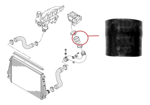 Manguera Intercooler Vw Amarok 2.0 16v Turbo Diesel 5855