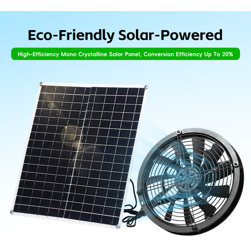 Ventilador Solar Para Invernaderos Y Acampadas 3000, Para Ex