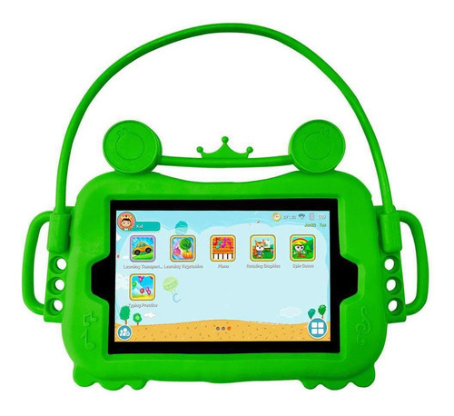 Capa Infantil Tablet 8 Polegadas Suporte Carro Macia  Verde