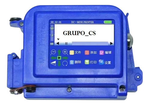 Impressora Datador Inkjet Manual Mini Portátil Logotipo Azul