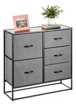 Comprar Mdesign Cómoda De Almacenamiento De 5 Cajones Marco De Acero
