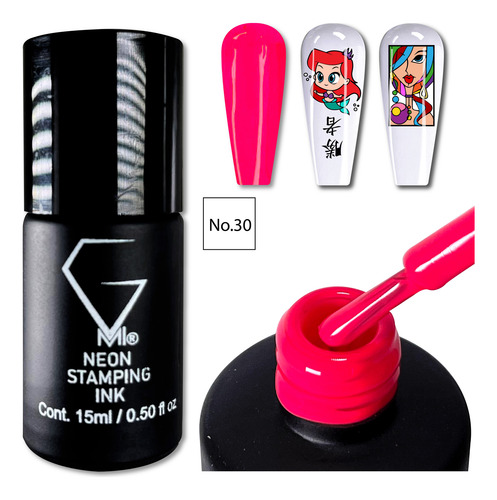 Neon Stamping Ink 15ml No. 30 Color Rosa