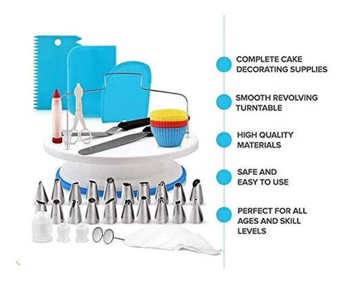 Imagen 2 de 7 de Kit De Decoración Para Tartas 181 Unidades