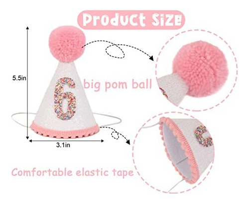 Linlulu Gorro De Cumpleaños Para Niñas - Gorro De Cumpleaños