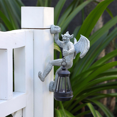 Estatua De Jardín De Esculturas De Gárgola Con Gris
