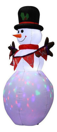 Muñeco De Nieve Led Inflable De Navidad De 1,8 M