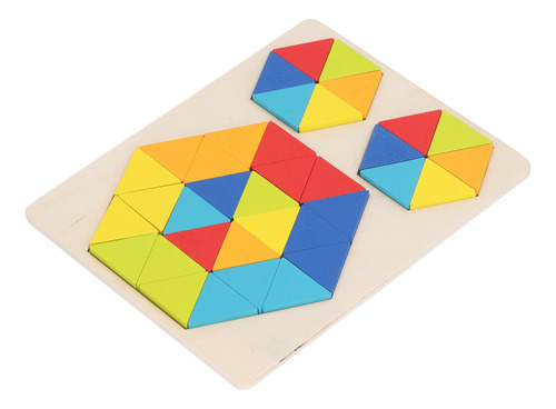 Puzles Geométricos Para Niños, Madera, Hexagonal, Lógica, Ma