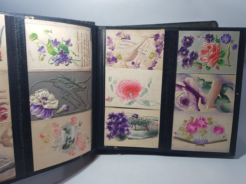 Imagen 3 de 10 de Antiguo Album Muestrario Postales X 300 Buen Estad Mag 57409