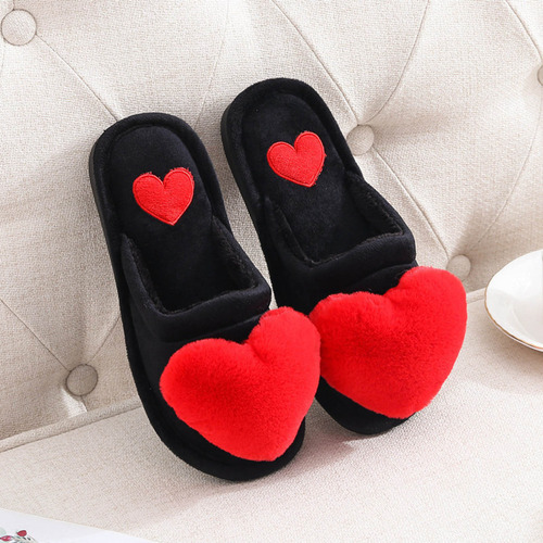 Pantuflas Planas Y Peludas Para Mujer, Para El Día De San Va