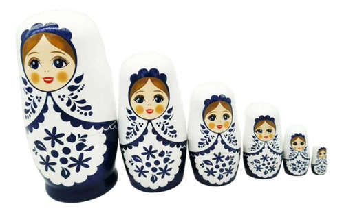. 6 Peças Bonecas Russas Aninhadas Lindas Matryoshka