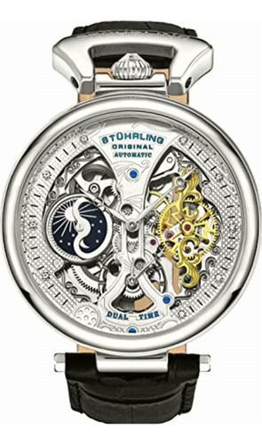 Stuhrling 3920.1, Automatic Watch Hombre, Plata, Unitalla