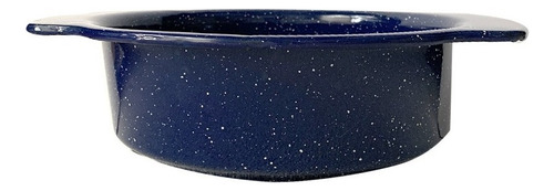 Olla Recta De Acero Vitrificado 22cm C/ Tapa De Vidrio Cinsa Color Azul