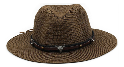 Sombrero De Paja Sencillo Para Mujer, Estilo Panameño, Estil