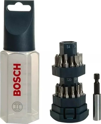 Set De Puntas Y Atornillador Bosch Magnetico 25 Pzs Estuche