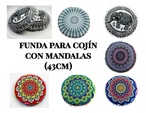 Funda Para Cojín Con Mandalas