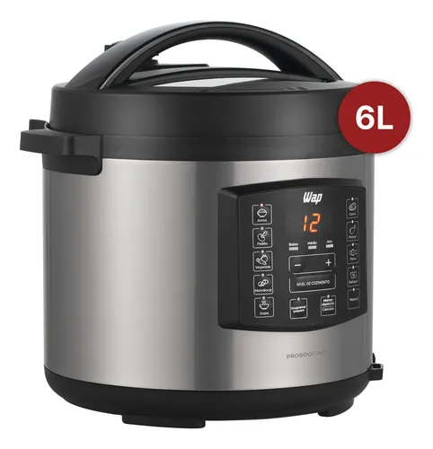 Panela De Pressão WAP WPPE1 Elétrica 6 Litros Com Painel Digital