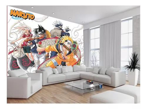 Adesivo De Parede Anime Naruto Mangá Personagens 8,5m² Nrt28