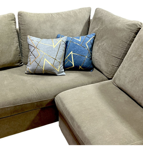 Almohadon Con Funda Y Relleno + Cierre X1 Decorar Unicos Color Gris Diseño De La Tela Rayas
