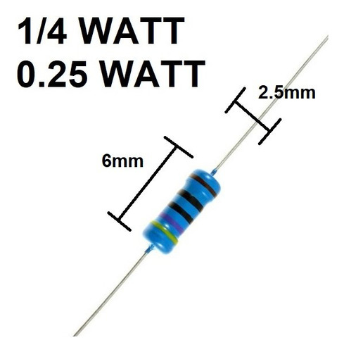 10x Pack Resistencia 1/4 Watt 0.25 Watts (180000 Ohm 180k)