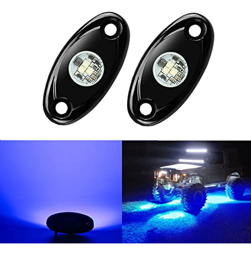 2 Pods Led Rock Lights, Ampper Waterproof Led Neon Underglow