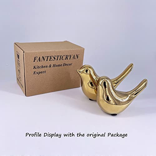 Estatuas De Pajaros Decorativos Pequeños Dorados M Y L