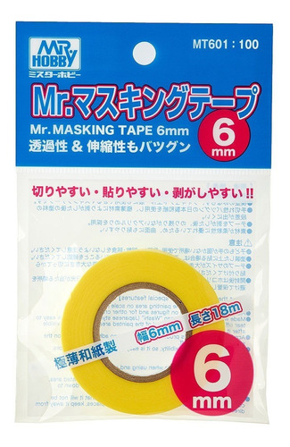 Mr.masking Tape (máscara De Pintura) 6 Mm - Mr.hobby Mt601