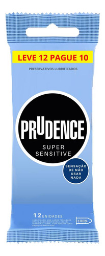 Camisinha Prudence Sensação Sensitive De Não Usar Nada 12un