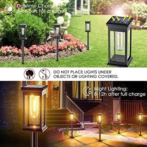 Luces Solares Para Caminos Al Aire Libre, Iluminación De Cam