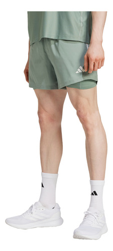 Shorts adidas Correr Own The Run 2-in-1 Hombre Verde Jm5402