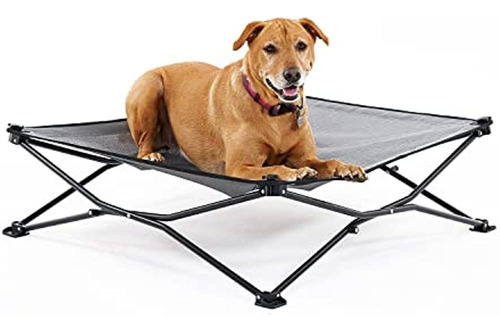 Coolaroo On The Go Cama Elevada Para Mascotas, Grande, Gris