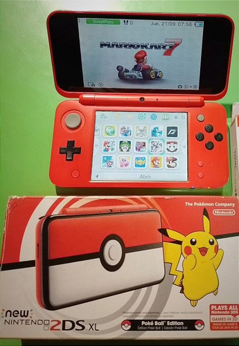 Consola New 2ds Xl Ed Pokeball Con 15 Juegos Incorporados