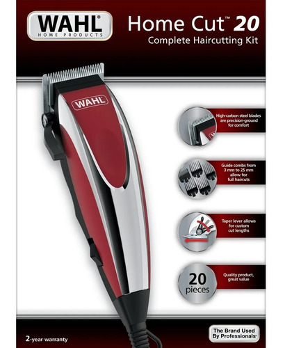 Imagen 3 de 6 de Máquina De Cortar Cabello Wahl Homecut 20 Piezas