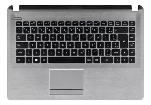 Carcaça Com Teclado Notebook Positivo Stilo Xr3000 Xr3008 Cor Cinza