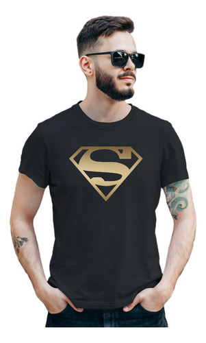 Playera Para Hombre Superman Oro