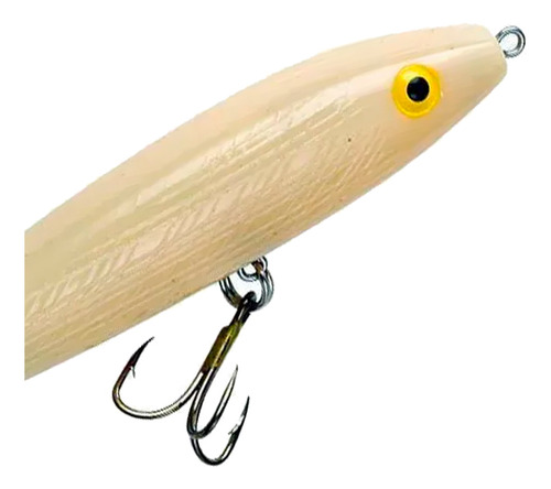 Isca Artificial Rebel T1000 Superfície Jumpin Minnow Bone Cor Branco