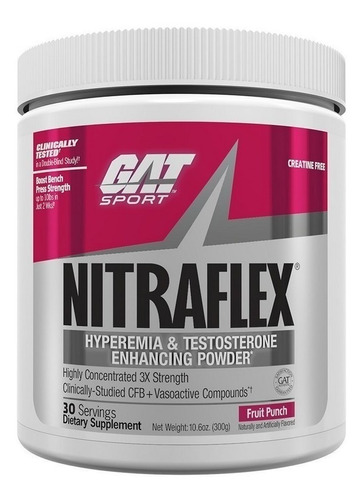 Pre Entreno Gat Nitraflex (30 Servicios) 