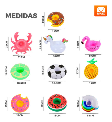 Portavaso Inflable Flotador Soporte Bebidas Alberca Arcoiris