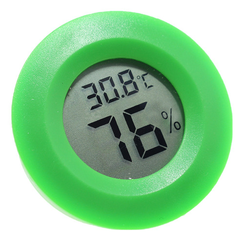 Termómetro Higrómetro Digital Con Forma Redonda Verde Para R