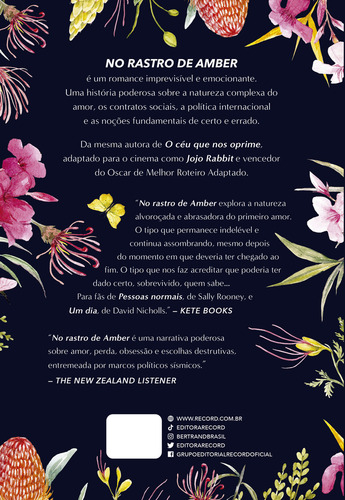 No Rastro De Amber, De Christine Leunens. Editora Bertrand Brasil, Capa Mole, Edição 1 Em Português, 2024