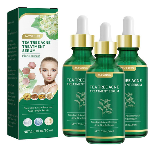 3×sérum Tree Oil Para Curar El Acné Y Aliviar El Enrojecimie