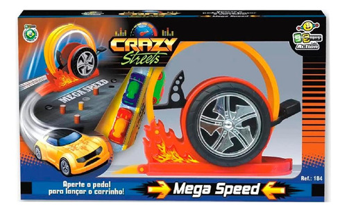 Brinquedo Crazy Streets Mega Speed Pista Radical